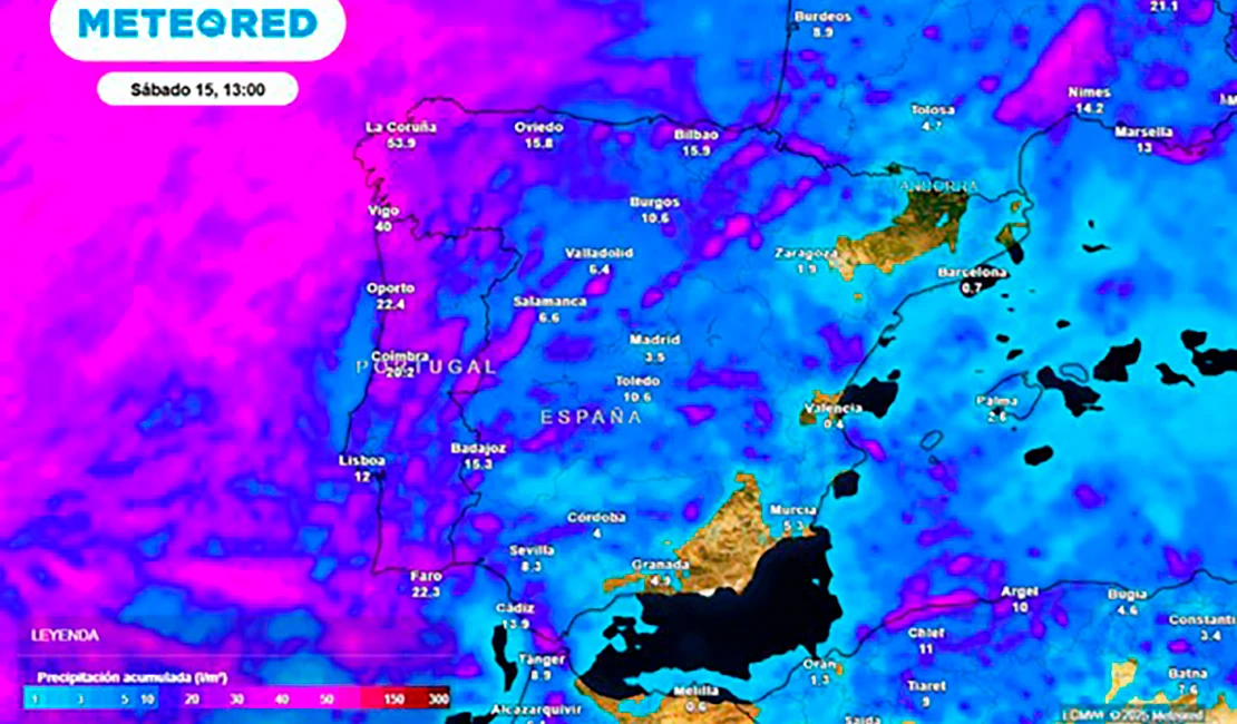 Una borrasca fría aislada dejará lluvias, tormentas y nieve en muchas zonas de España, según Meteored