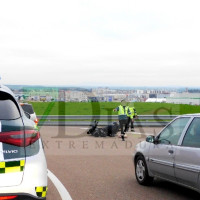 Colisión a la salida de Badajoz: hay varios afectados