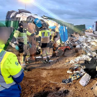 Grave tras accidentarse en la A-5 a la salida de Badajoz