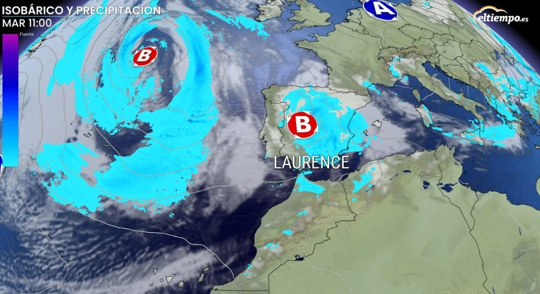 Laurence llega a la península: la primera de una cadena “infinita” de borrascas