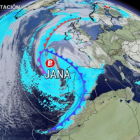 Llega la borrasca Jana: lluvias, nieve y viento este fin de semana