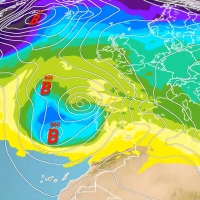 Lluvias intensas y vientos fuertes: así es el 'efecto Fujiwhara' que afectará a España los próximos días