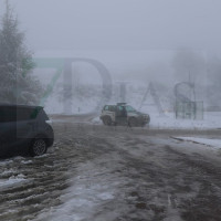 Cortan una carretera extremeña por la nieve