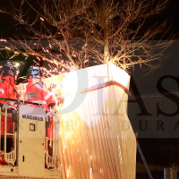 Los daños de 'Martinho' en Badajoz: cae una gran chapa metálica interrumpiendo el tráfico