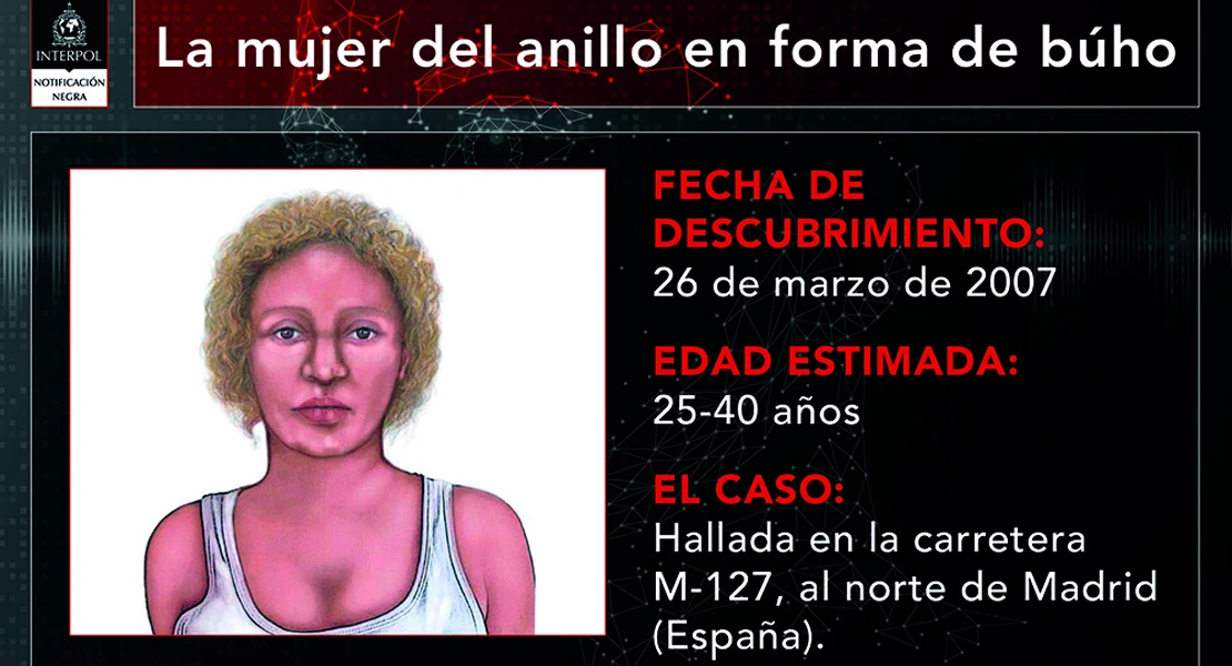 La Policía Nacional pide ayuda para identificar a 'La mujer del anillo en forma de búho'